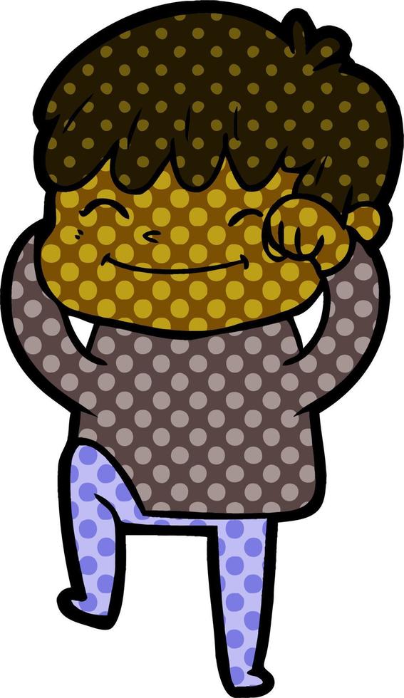 cartoon happy boy vector