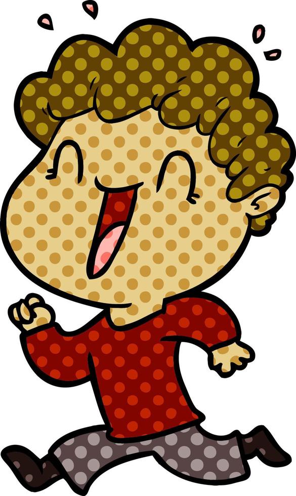 cartoon happy man vector