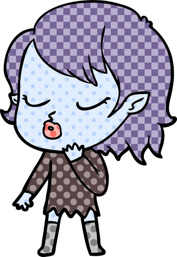 cute cartoon vampire girl vector