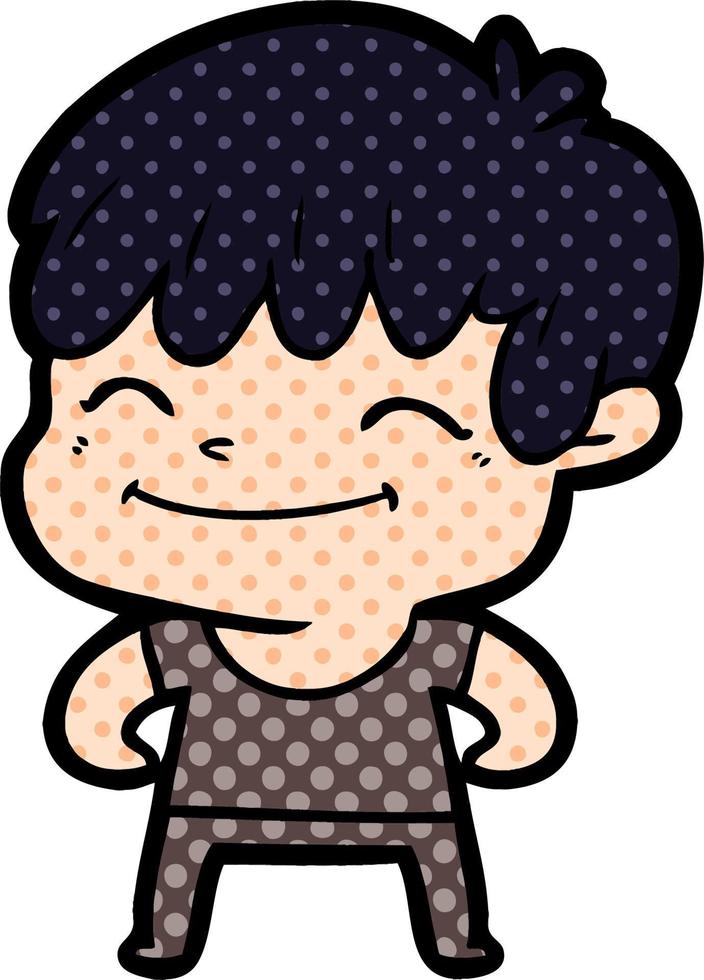 niño feliz de dibujos animados vector