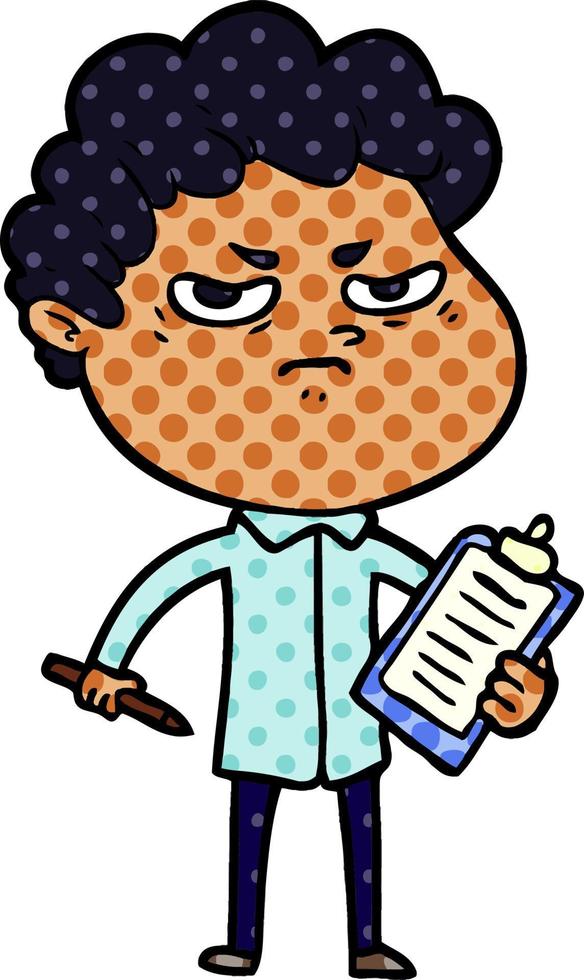 cartoon angry man vector