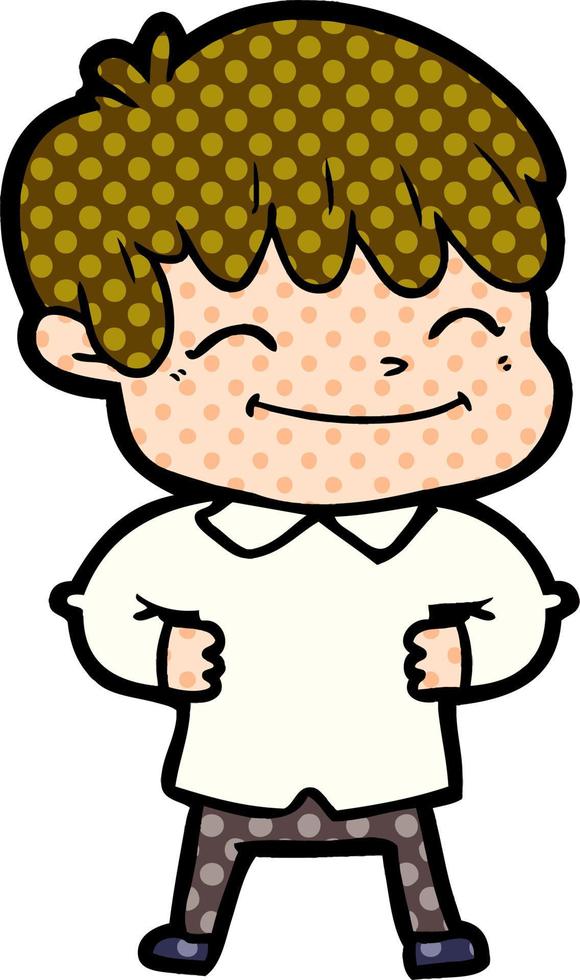 cartoon happy boy vector
