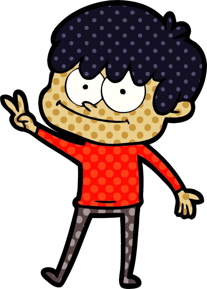 hombre feliz de dibujos animados vector