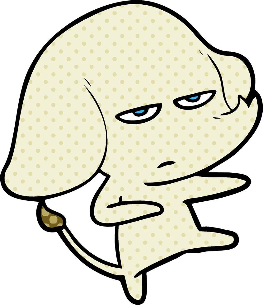 annoyed cartoon elephant vector