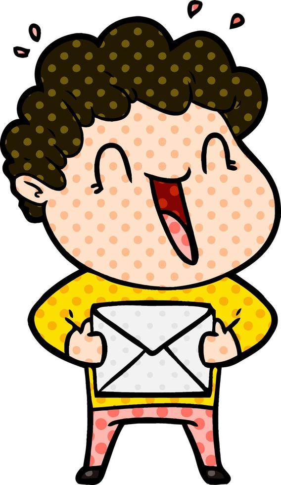 cartoon happy man vector