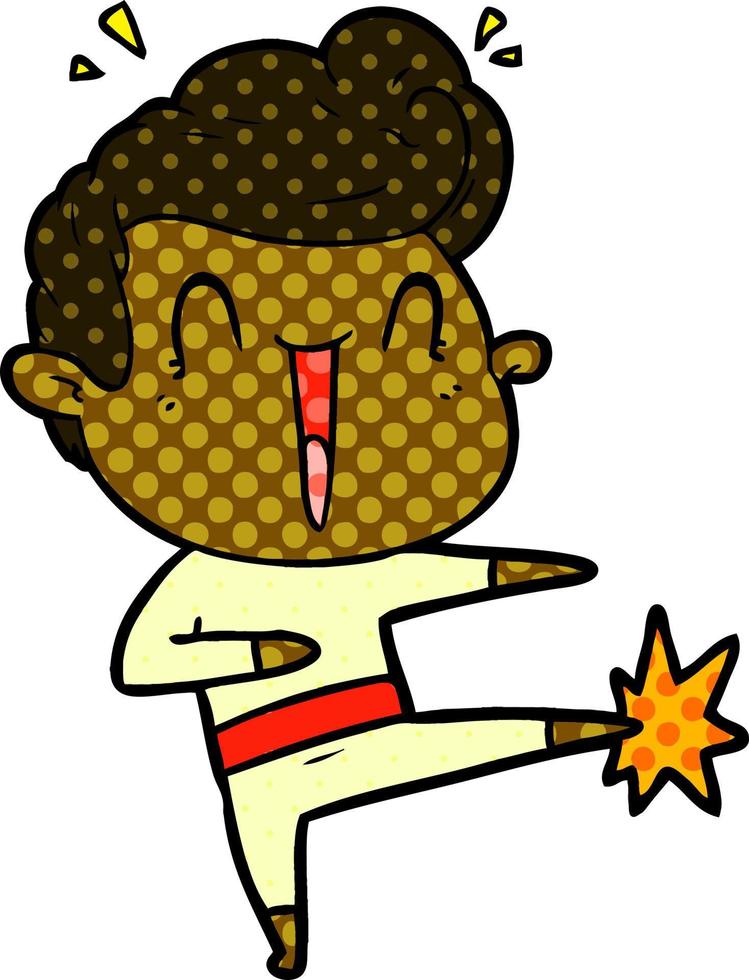 cartoon excited man vector