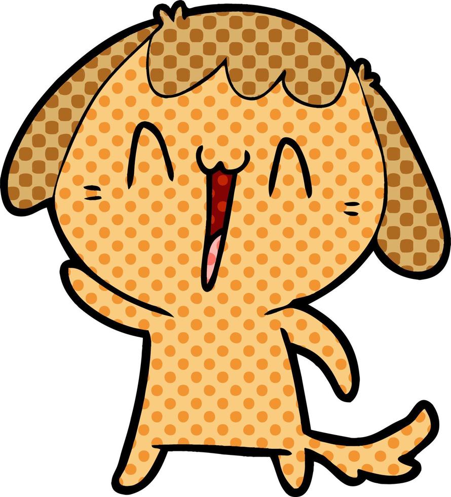 cartoon laughing dog vector