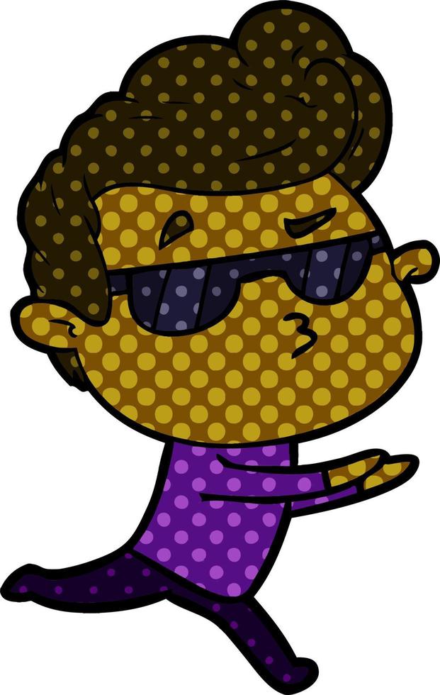 cartoon cool guy vector