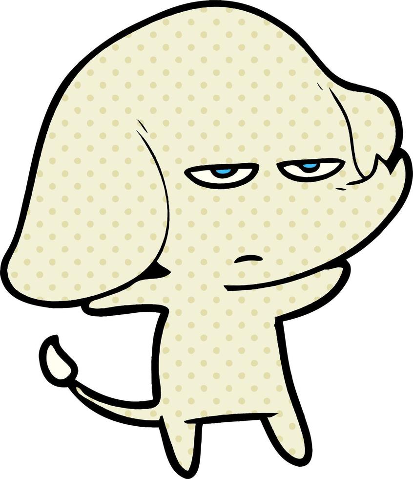 annoyed cartoon elephant vector