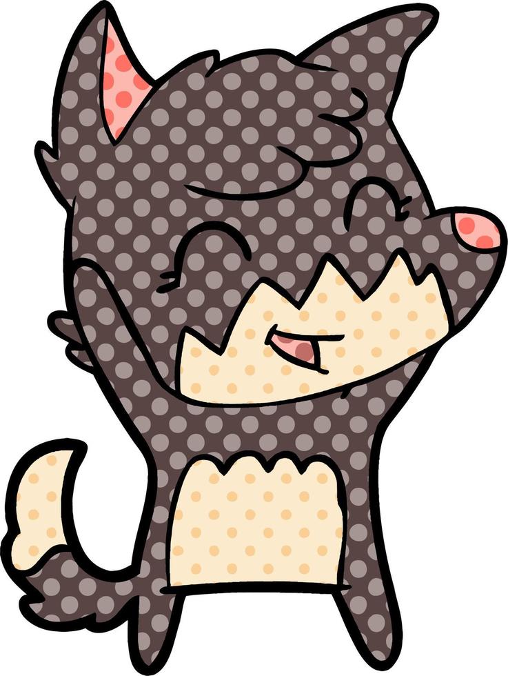 happy cartoon fox vector