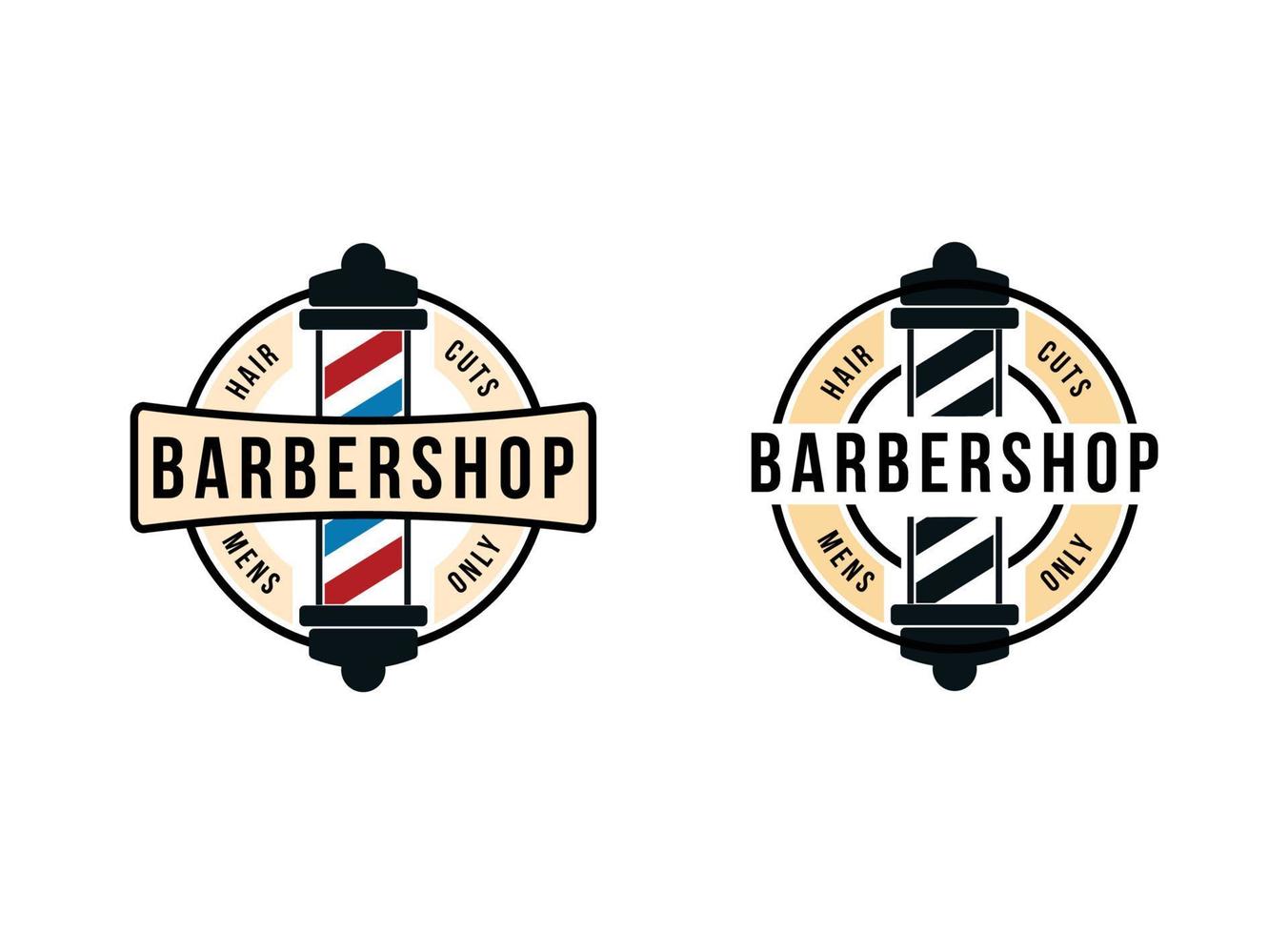 Barbershop Logo Design Template vector
