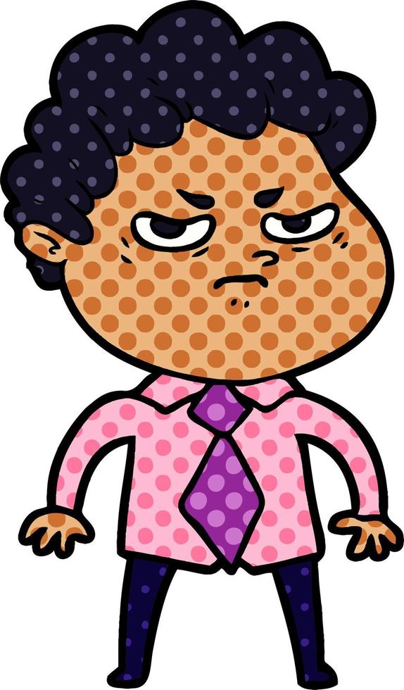 cartoon angry man vector