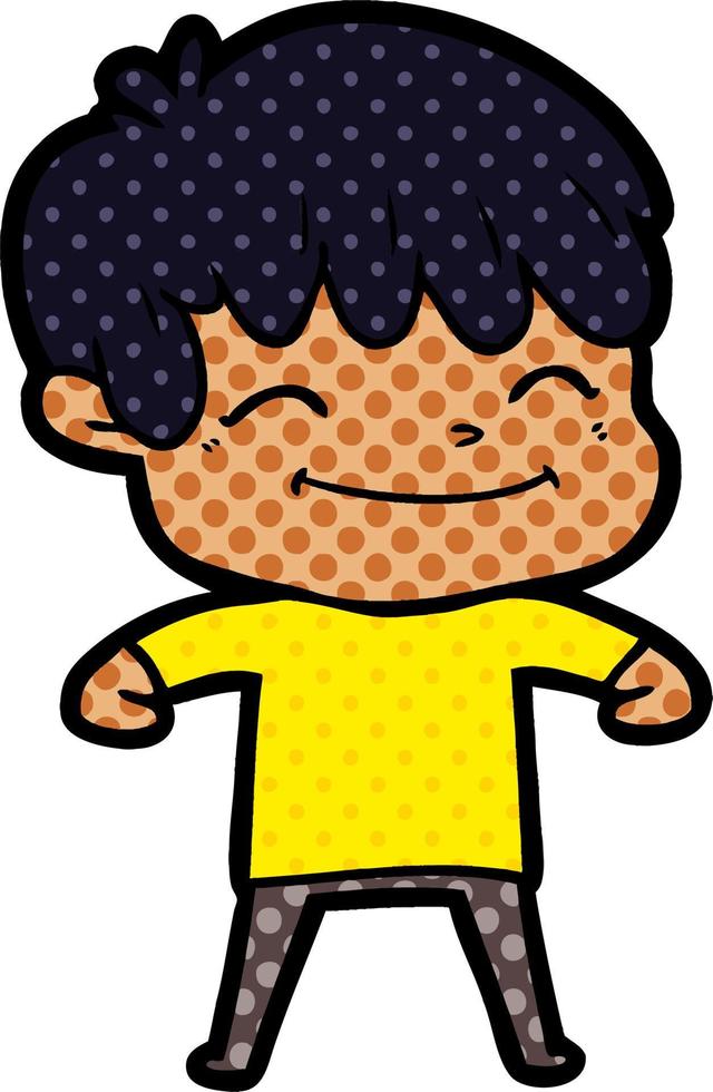 niño feliz de dibujos animados vector