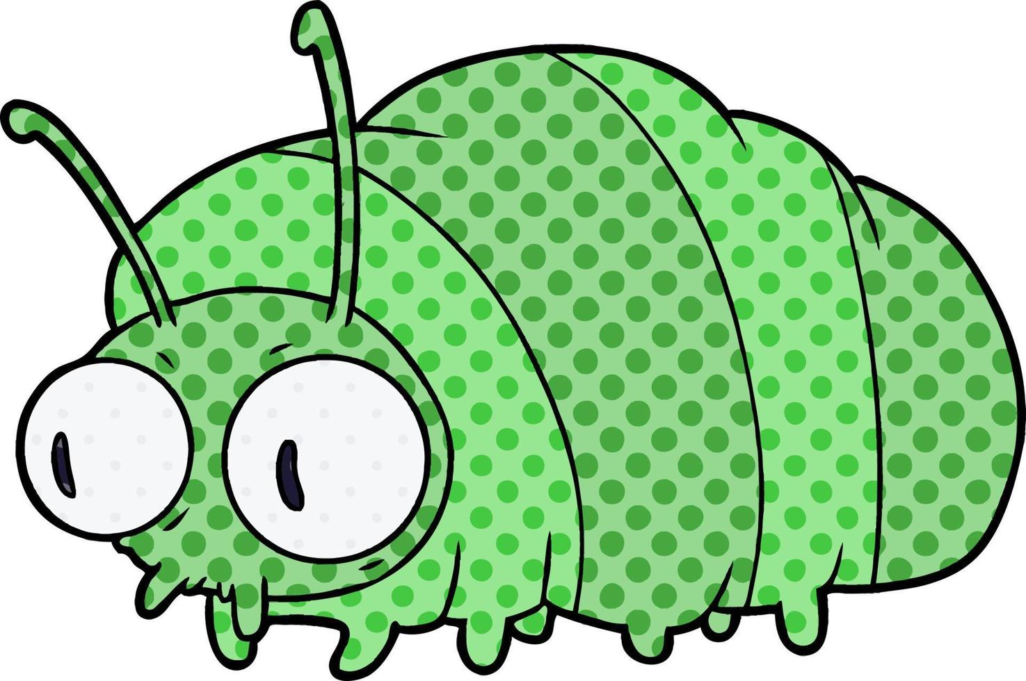 funny cartoon bug vector