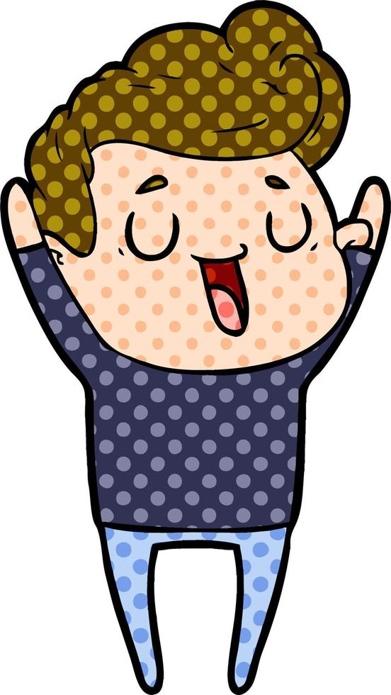 happy cartoon man vector