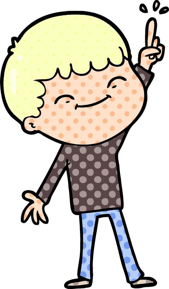 cartoon happy boy vector