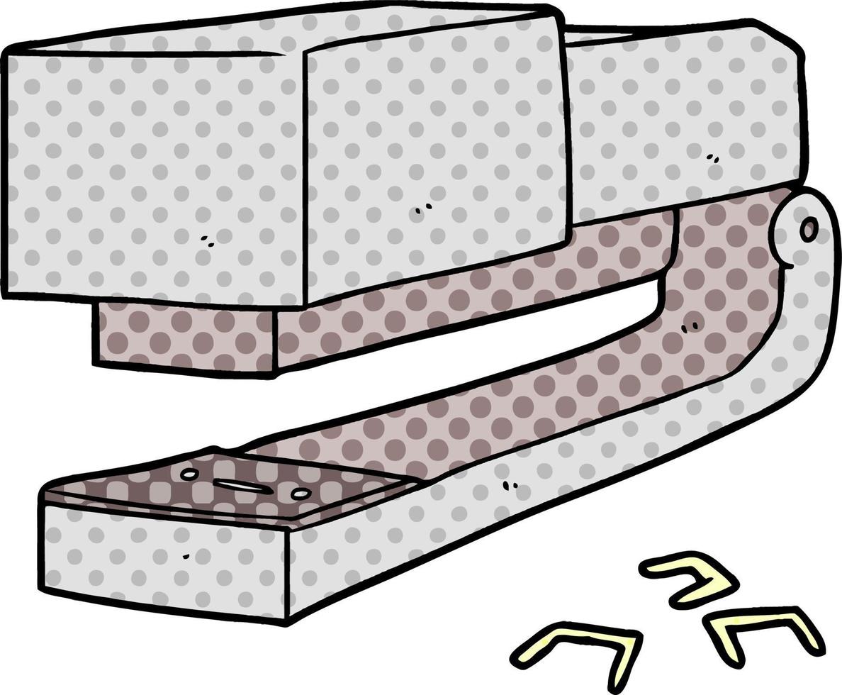 cartoon office stapler vector
