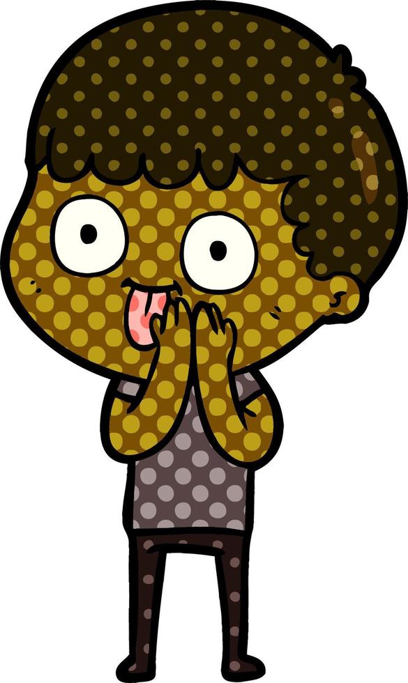cartoon man staring vector