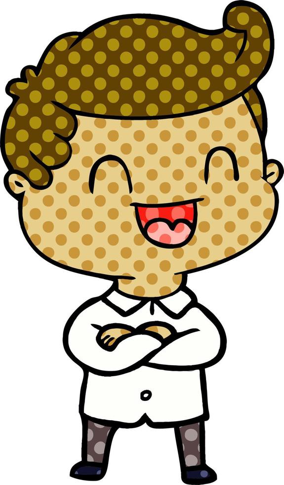 cartoon happy man vector