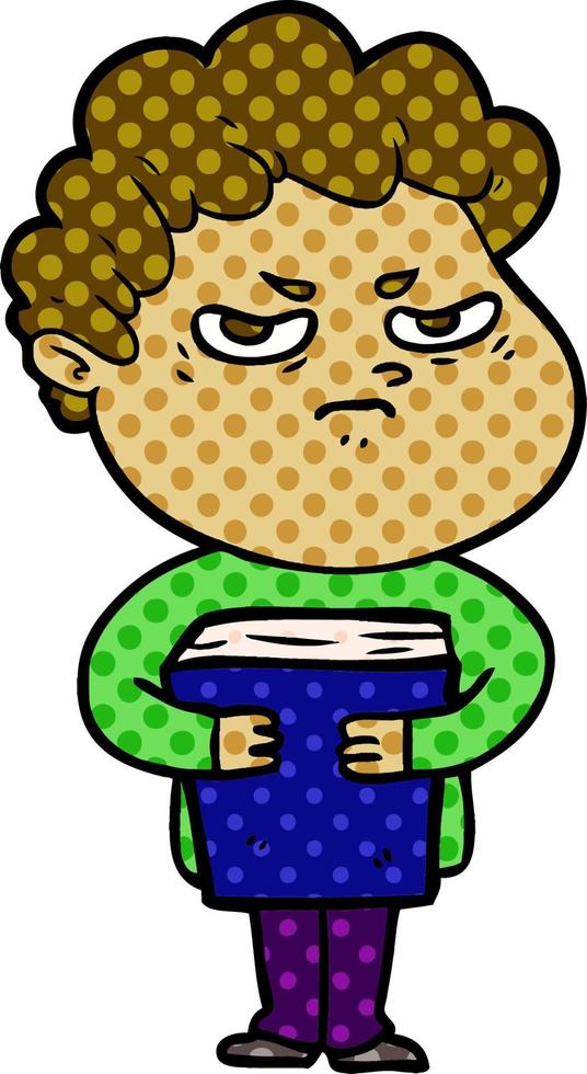 cartoon angry man vector