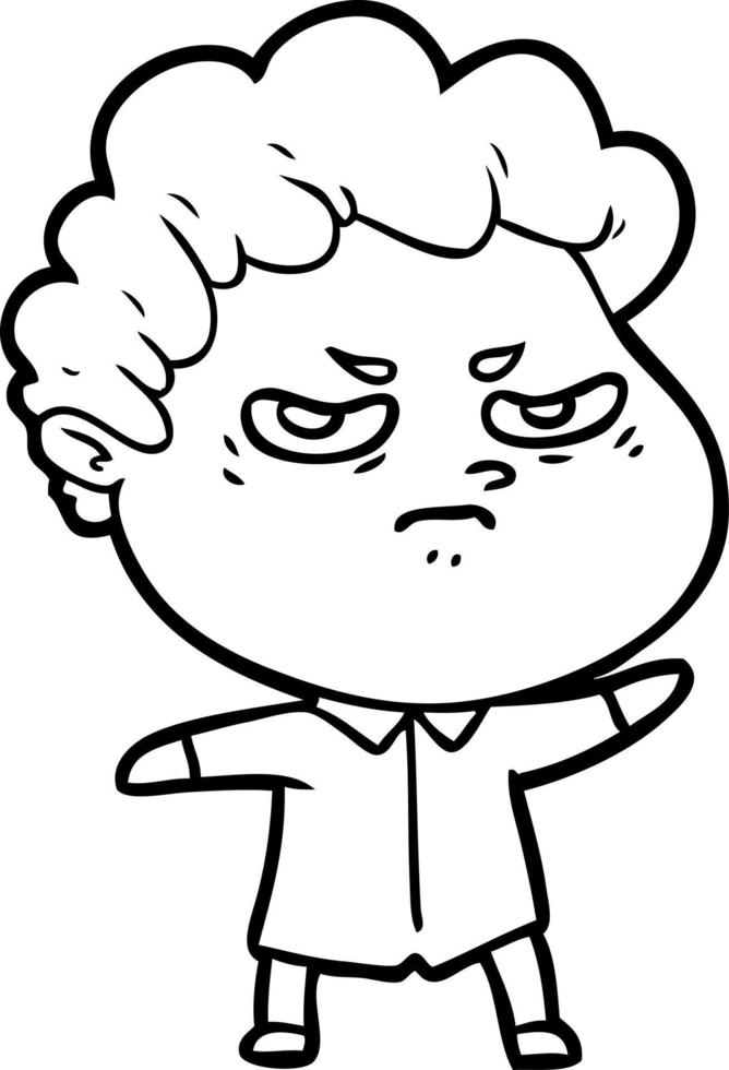 cartoon angry man vector