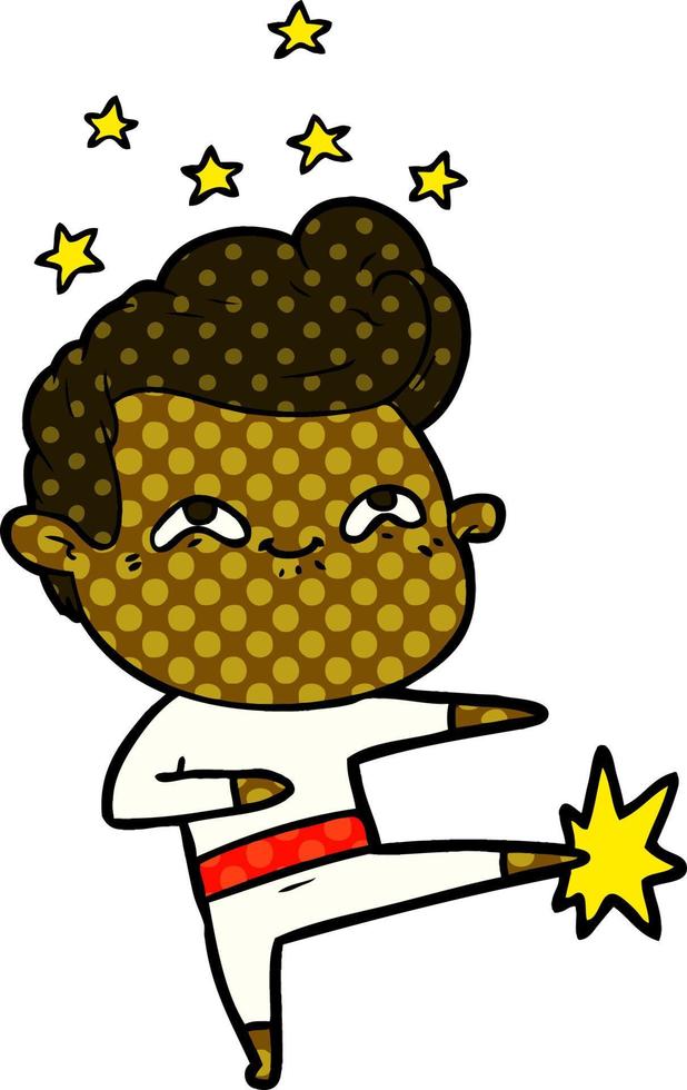 cartoon excited man vector