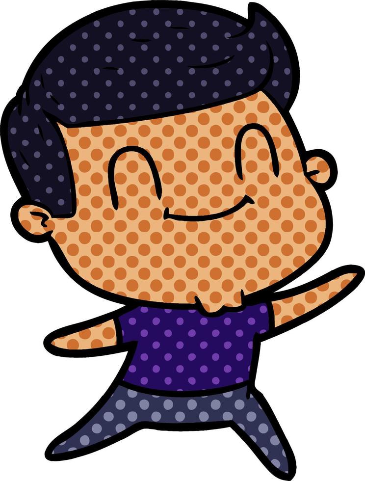 hombre amable de dibujos animados vector