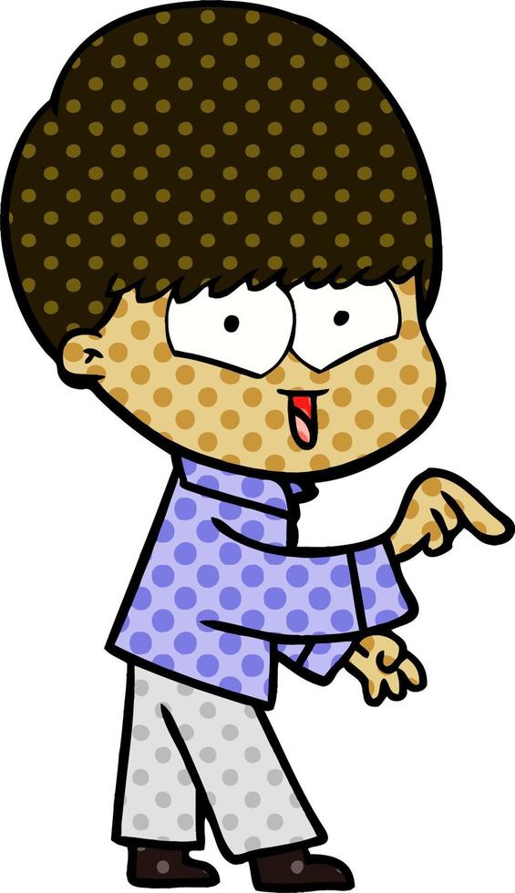 cartoon happy boy vector