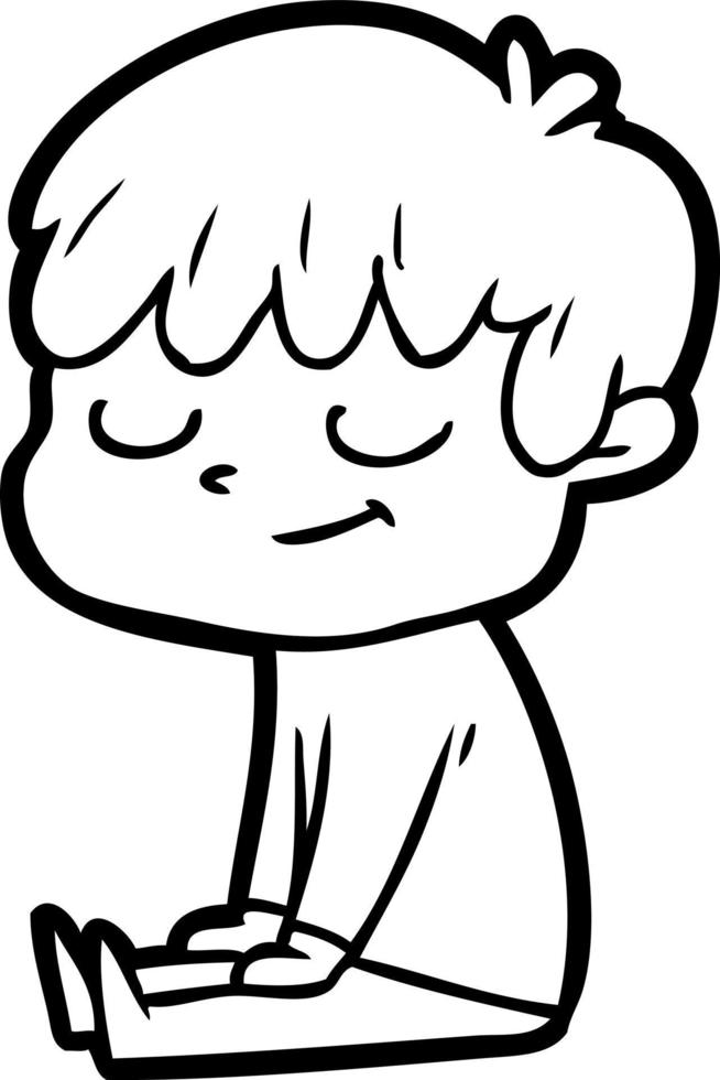 cartoon happy boy vector
