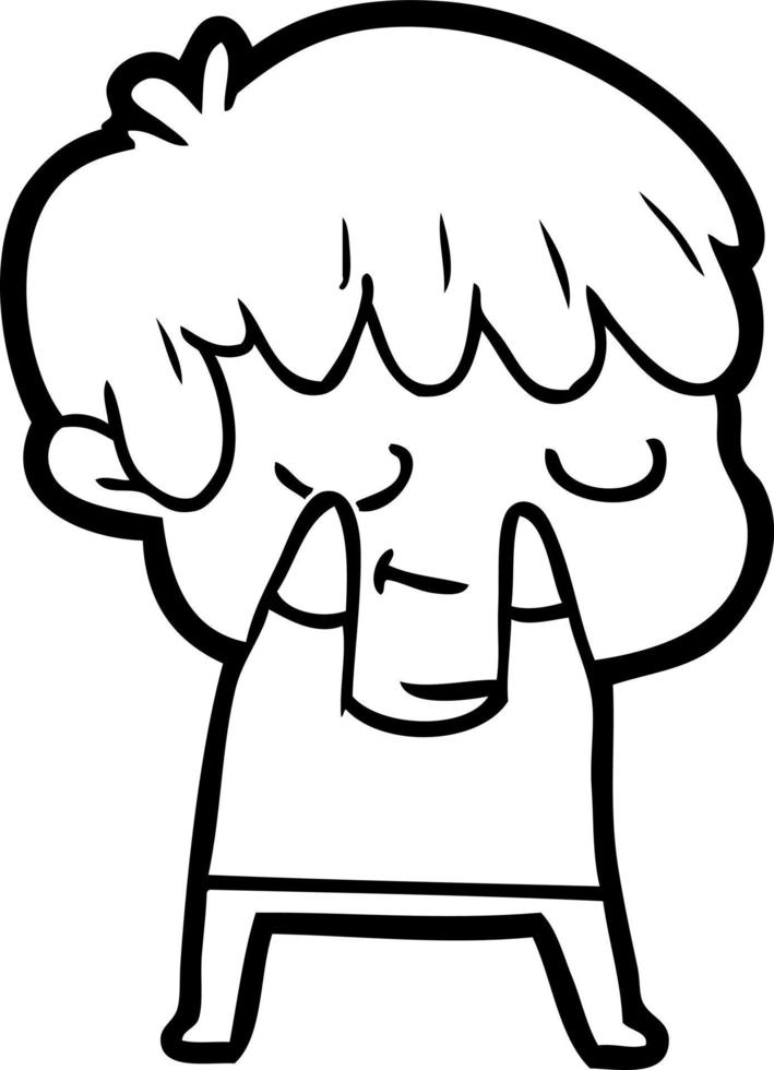happy cartoon boy vector