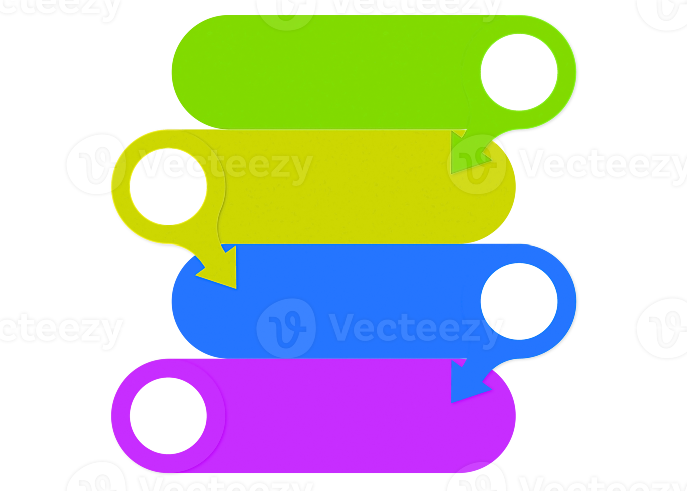 Four steps colorful object for infographic template. png