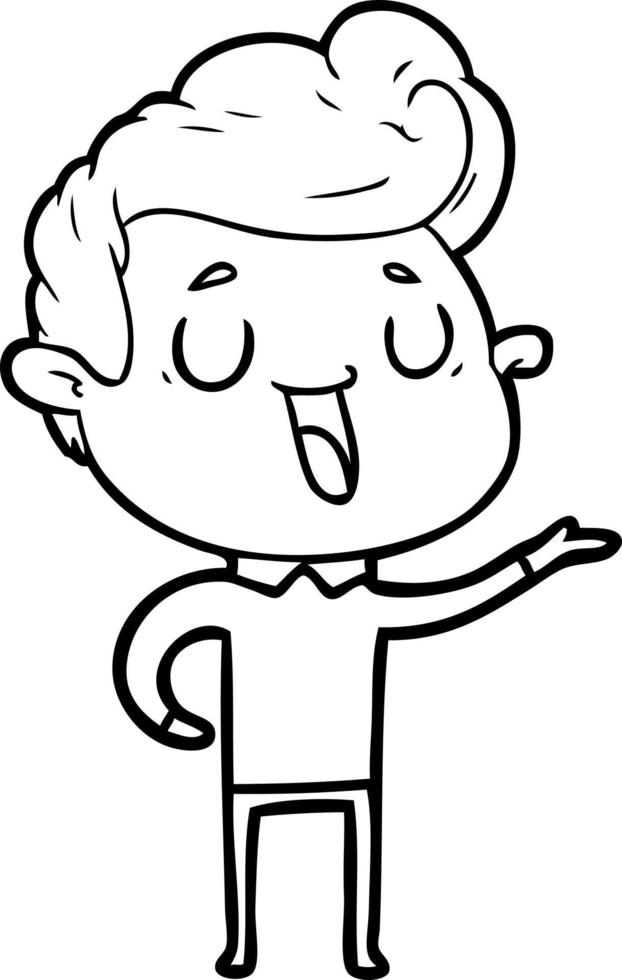 happy cartoon man vector