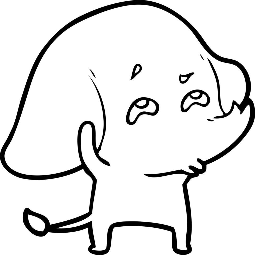 cartoon elephant remembering vector