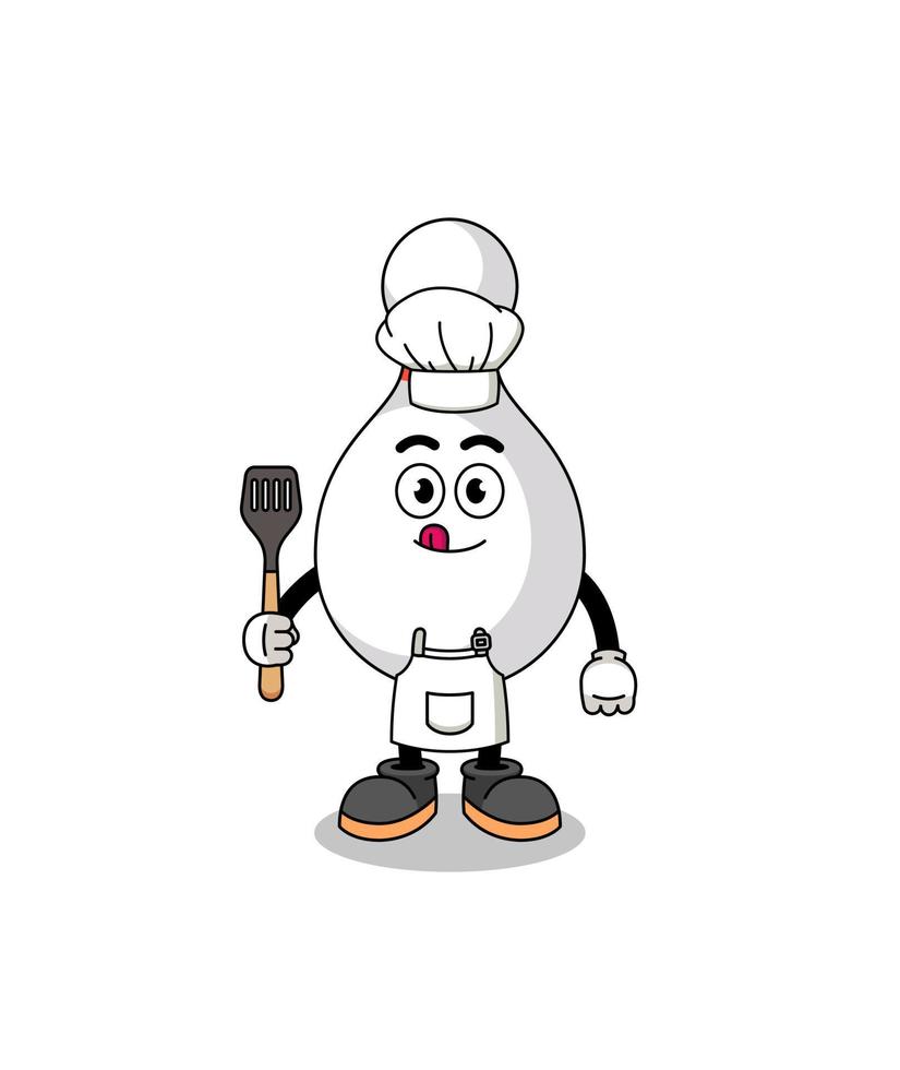 Mascot Illustration of bowling pin chef vector