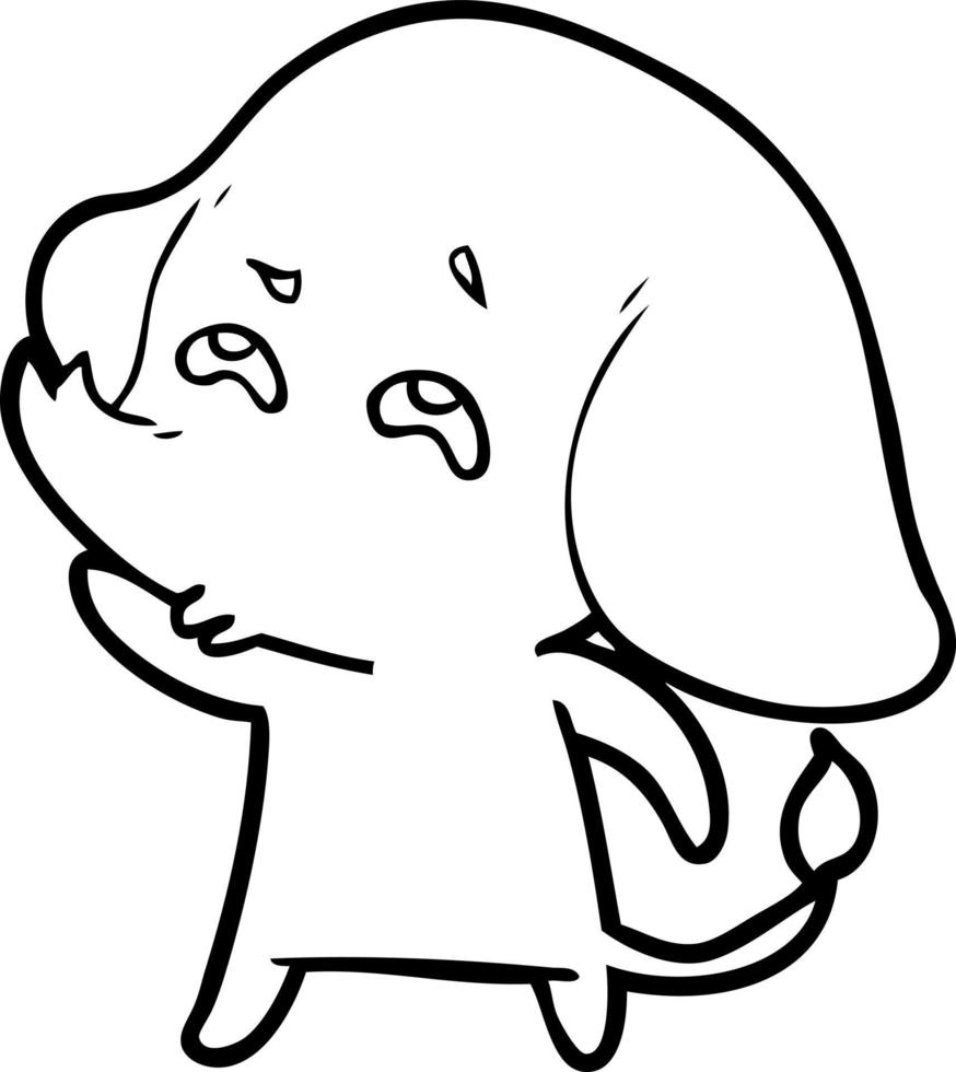 cartoon elephant remembering vector
