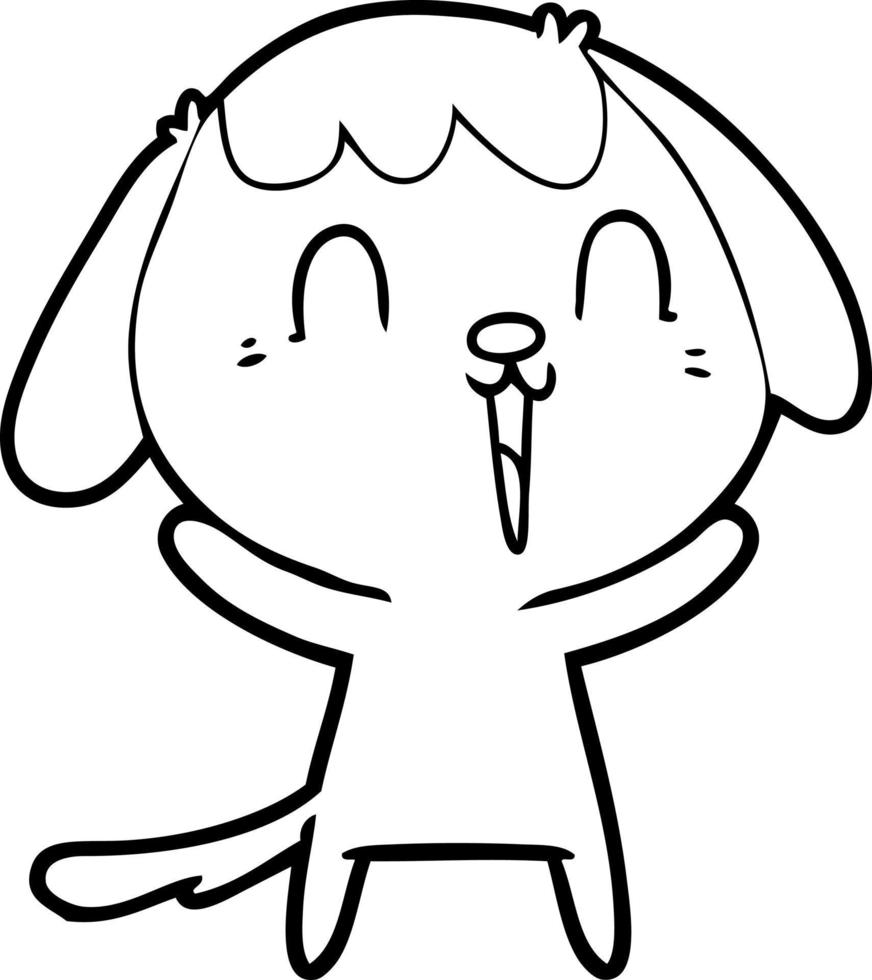 cute cartoon dog vector