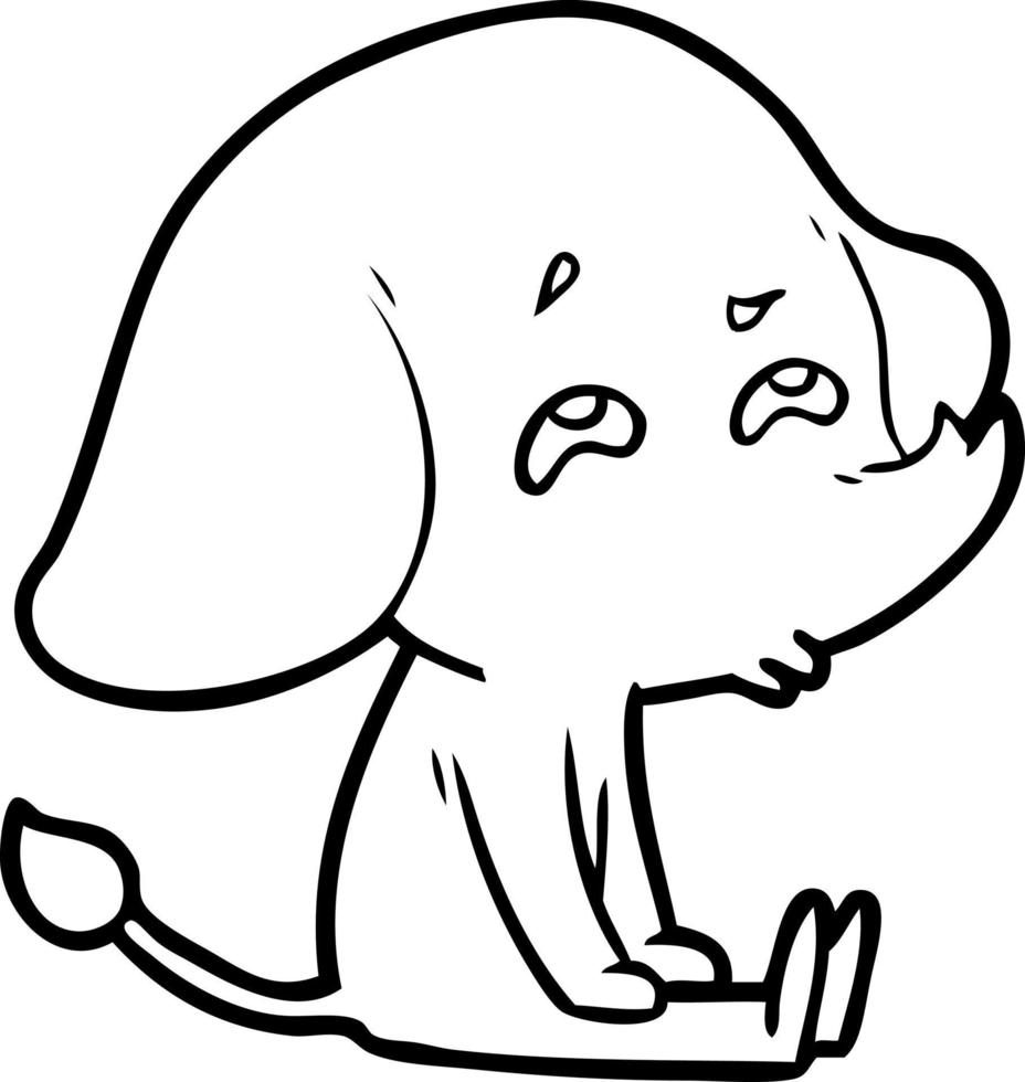 cartoon elephant remembering vector