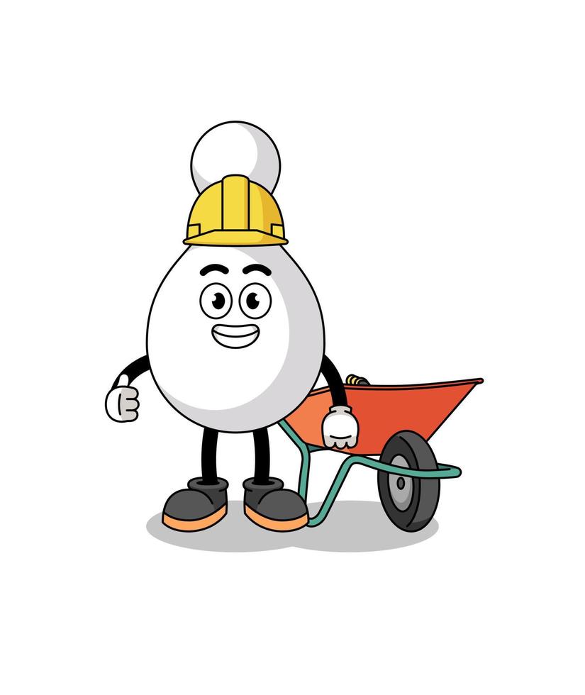 bowling pin cartoon as a contractor vector