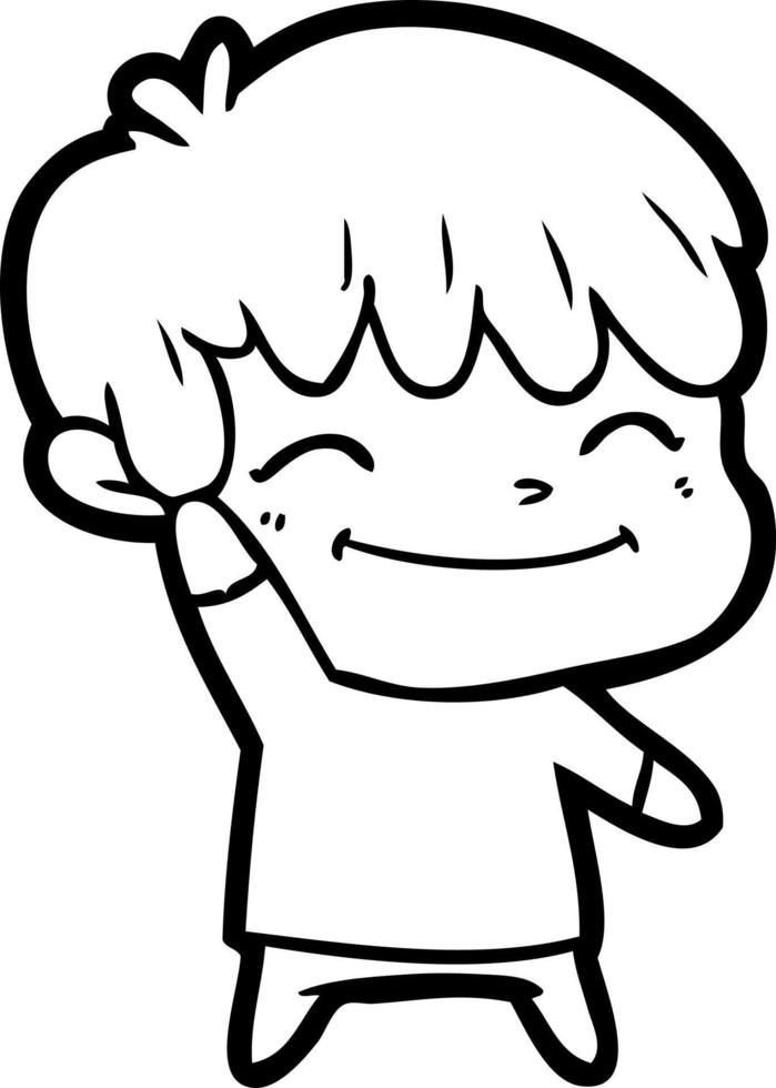 happy cartoon boy vector