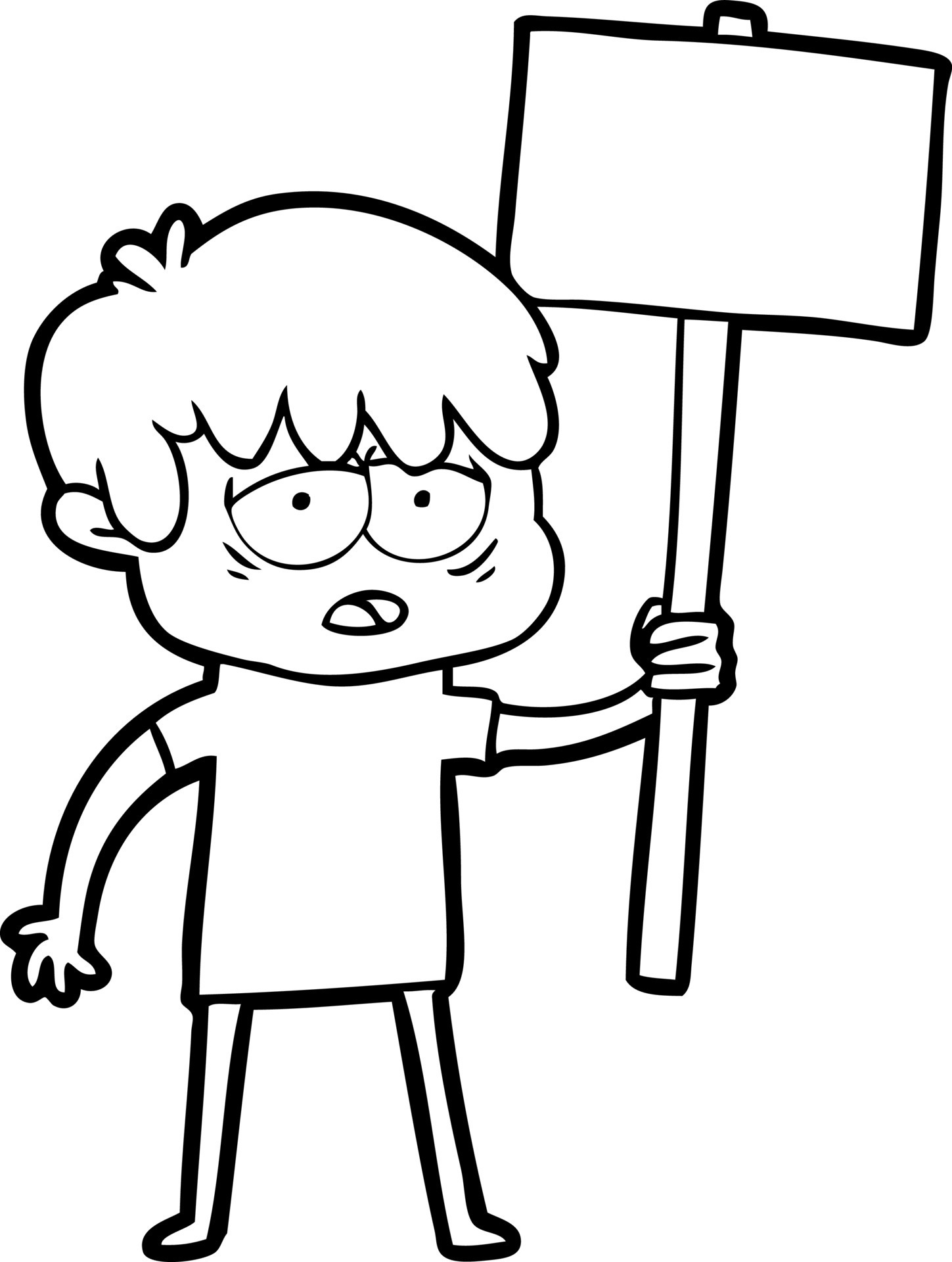 cartoon exhausted boy with placard 12453639 Vector Art at Vecteezy cartoon exhausted boy with placard 12453639 Vector Art at Vecteezy