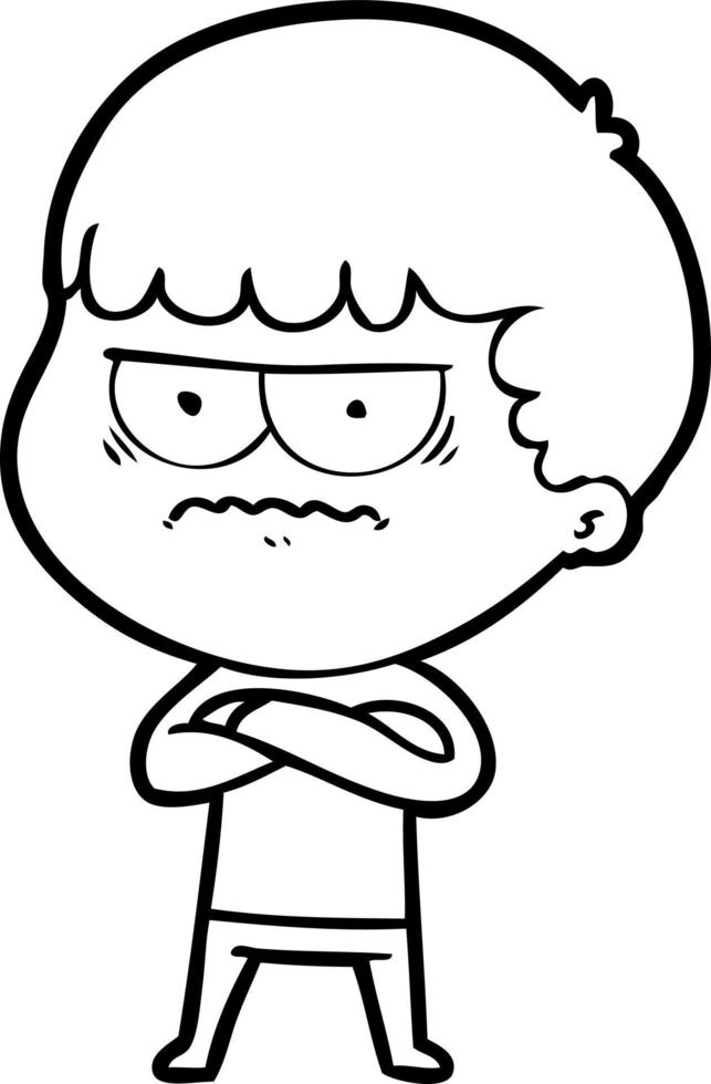 cartoon annoyed man vector