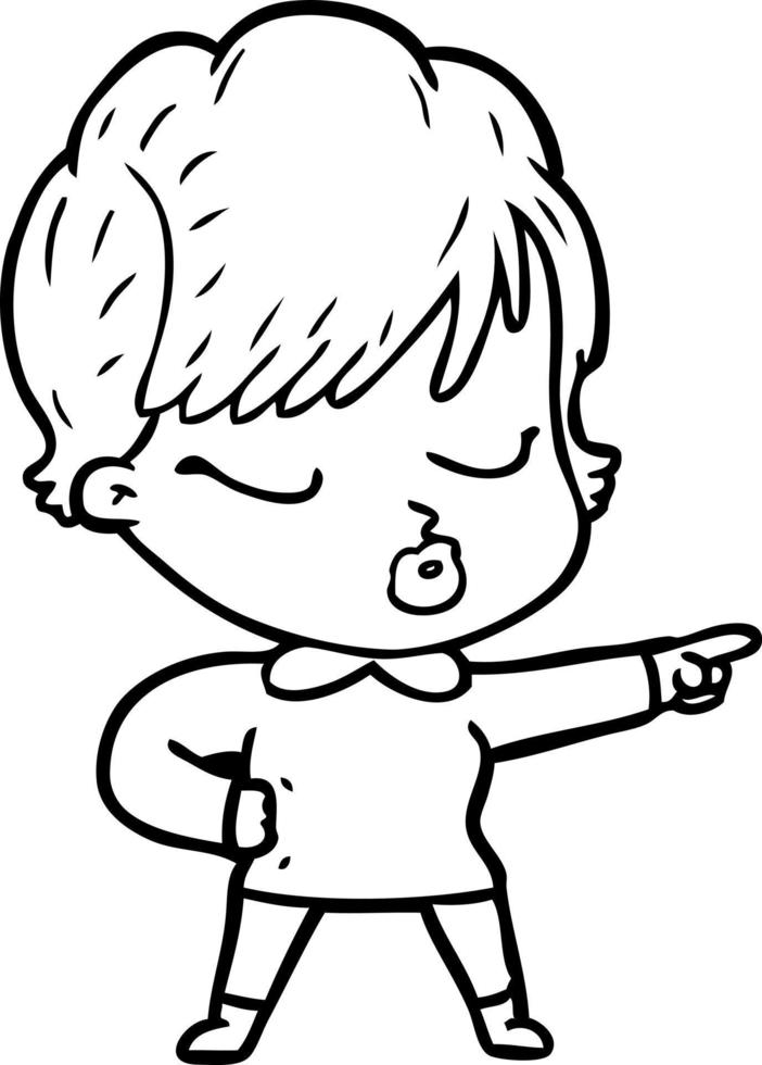 cartoon woman with eyes shut vector
