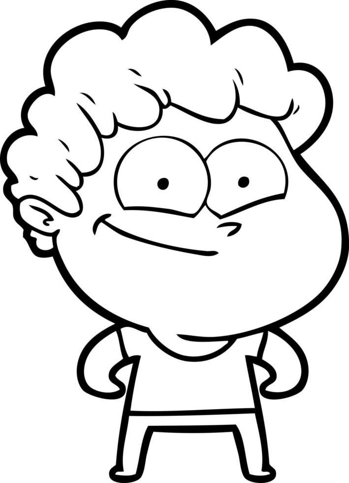 cartoon happy man vector
