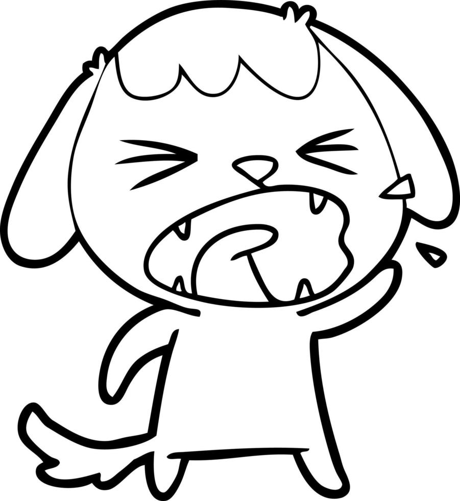 cute cartoon dog barking vector