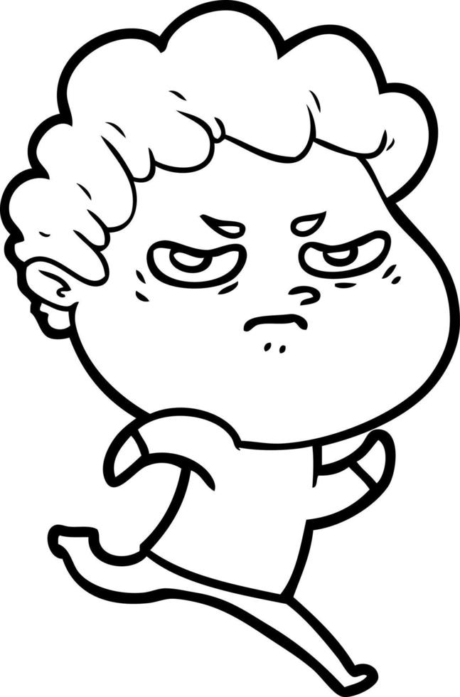 cartoon angry man vector