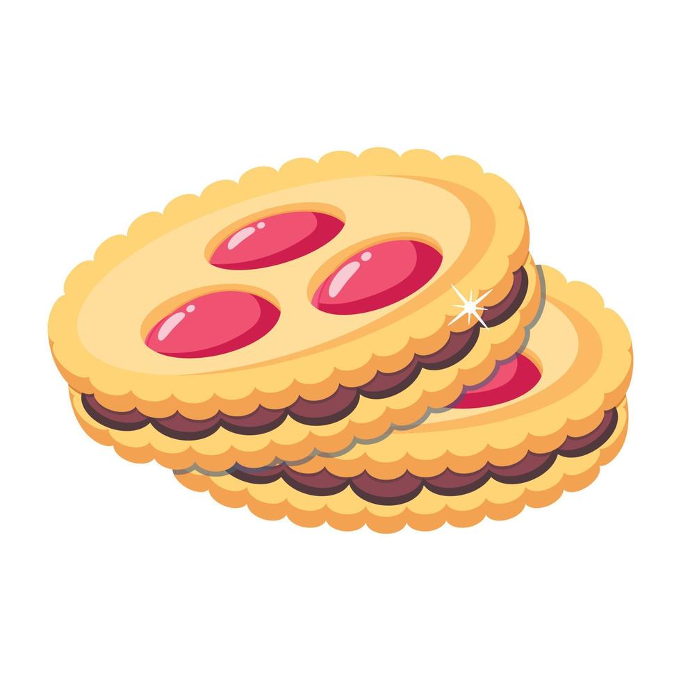 A handy flat icon of cookies vector