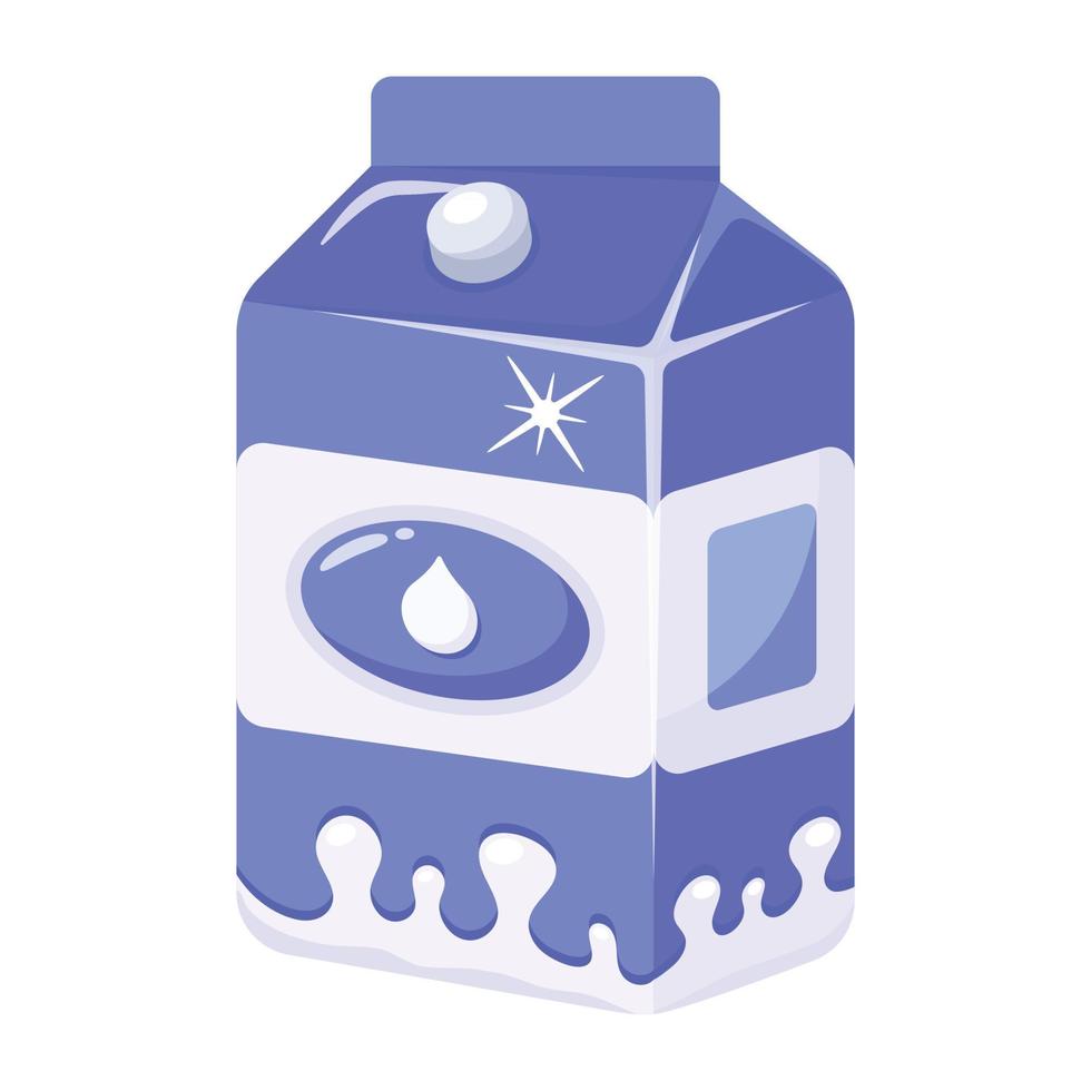 Trendy flat icon vector of milk