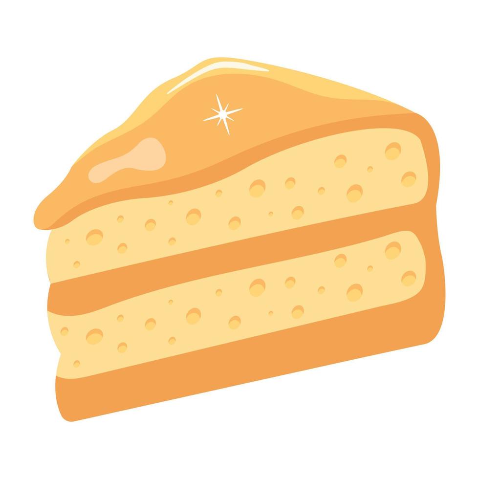 Premium flat icon design of sponge cake vector