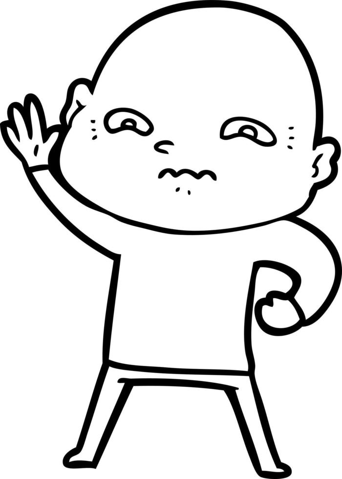 cartoon creepy guy vector