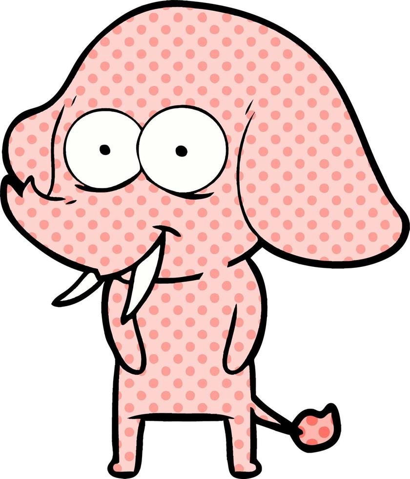 happy cartoon elephant vector
